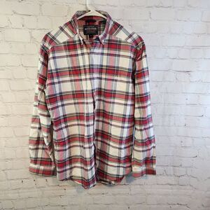 Men's Rough Stock button down longsleeve short, size Medium